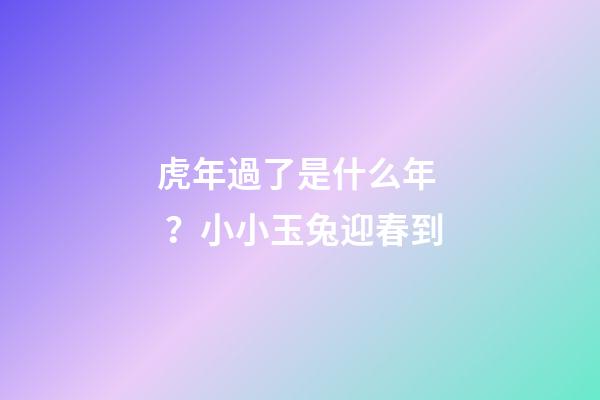 虎年過了是什么年？小小玉兔迎春到